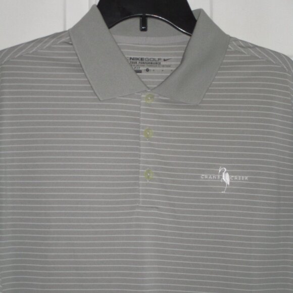 Nike Golf Dri-Fit Mens S/S "Crane Creek" C.C. (Boise, ID) Gray Polo Shirt  S-M* - Picture 1 of 3